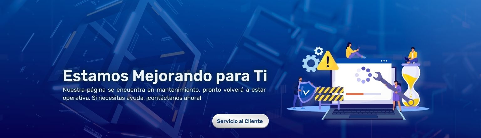 Banner página en mantenimiento